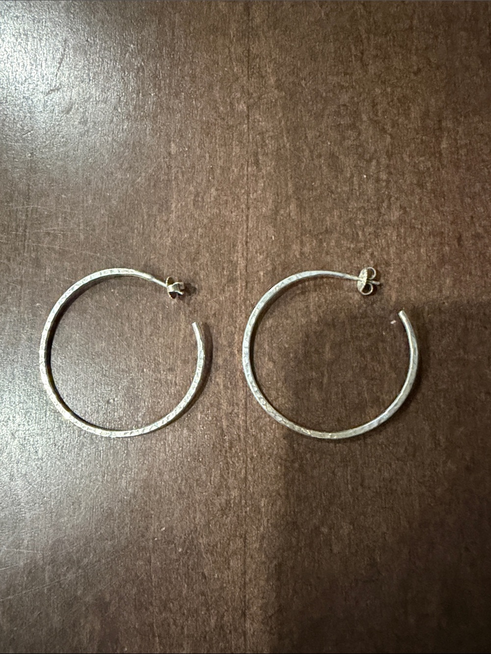 James Avery Hammered Silver Hoop Earrings